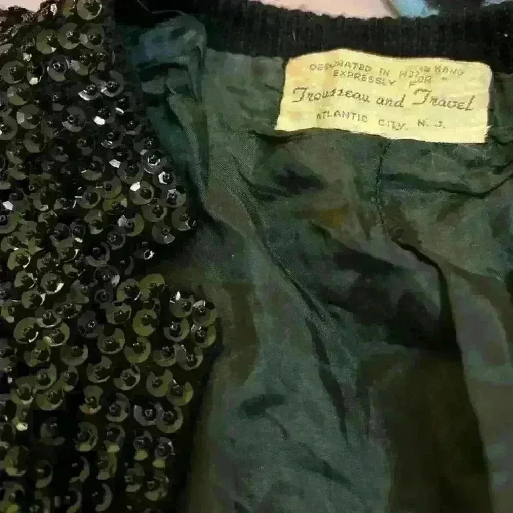 Vintage 60’s Sequin Shrug Trousseau and Travel Atlantic City - Picture 11 of 11
